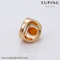 14668 Cheap jewelry wholesale women copper alloy elegant 18k gold finger ring with yellow stone